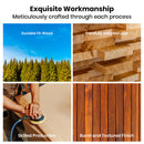 HortiKRAFT Wooden Wagon Wheels Bench Outdoor Chair 3-Seater Garden Furniture - Charcoal