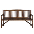 HORTIKRAFT Wooden Garden Bench Outdoor Furniture 3-Seater Lounge Patio