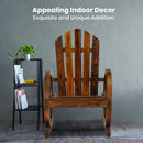 HortiKRAFT Wooden Wagon Wheels Bench Outdoor Chair Single Garden Furniture Patio