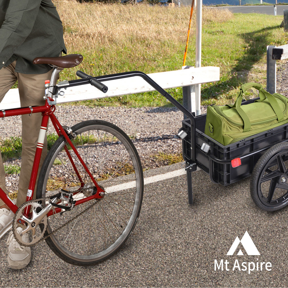 Mt Aspire Bicycle Cargo Trailer with Cart and Cover Bike Wagon Trailer