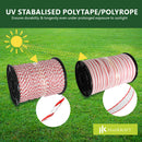 HortiKraft Solar Powered Electric Fence Energizer 5-20km Coverage Poly Tape Rope