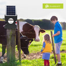 HortiKraft 20km Solar Powered Fence Energizer Electric Charger 1.2J Farm Animal Livestock