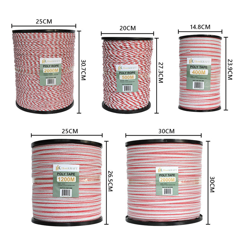 HortiKraft 10km Solar Powered Fence Energizer Electric Charger 0.5J Farm Animal Livestock