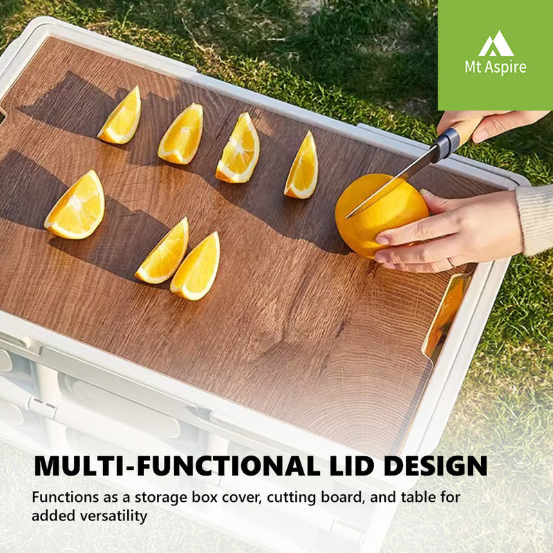 Mt Aspire Folding Camping Storage Box - 30/55L Organizer with Handle Picnic