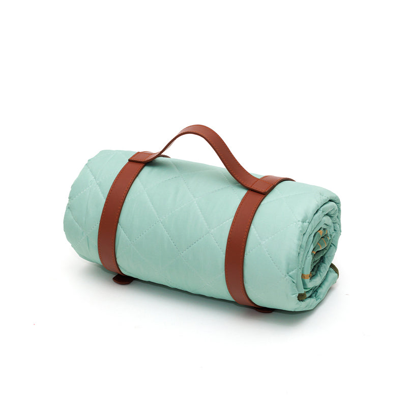 Viviendo Picnic Blanket Rug Waterproof with Leather Carry Strap Outdoor Beach Mat  - Pink