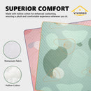 Viviendo Picnic Blanket Rug Waterproof with Leather Carry Strap Outdoor Beach Mat  - Pink