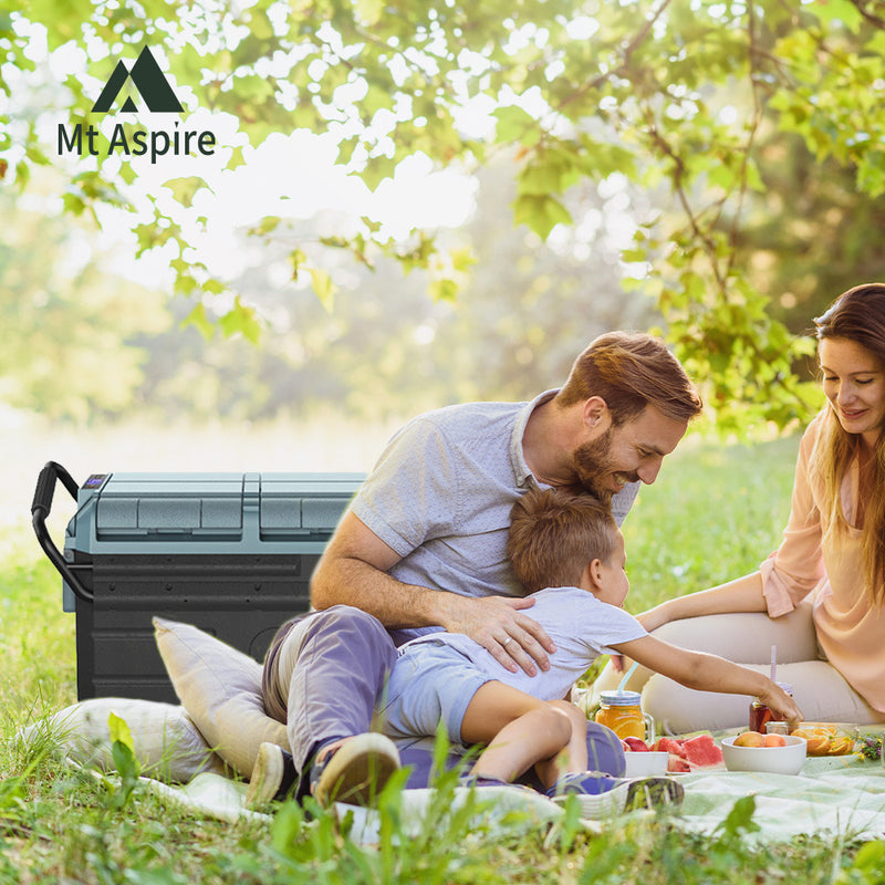 Mt Aspire 38L Dual Zone Portable Camping Fridge Freezer Cooler Caravan Car 12V/ 24V/240V