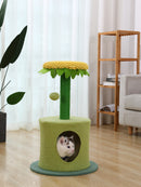 Furbulous Sunflower Cat Tree scratching Post and Cat Tower with Hideaway