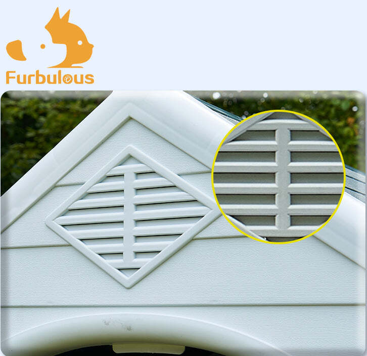 Furbulous Dog Kennel and Indoor Outdoor Heavy Duty Dog House - Slate Roof Regular