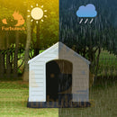 Furbulous Dog Kennel and Indoor Outdoor Heavy Duty Dog House - Slate Roof Regular