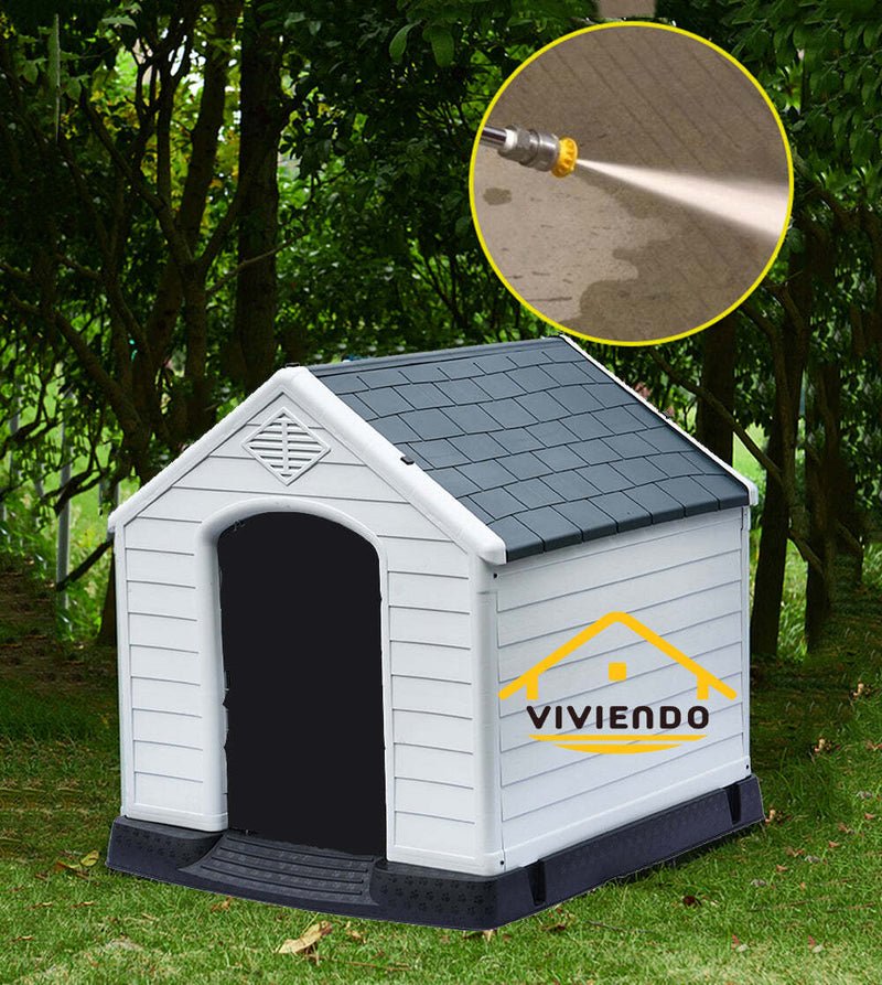 Furbulous Dog Kennel and Indoor Outdoor Heavy Duty Dog House - Slate Roof Large