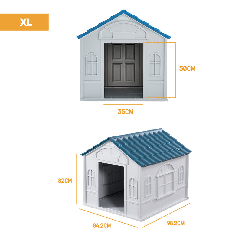 Furbulous Dog House and Indoor Outdoor Heavy Duty Dog Kennel - Tiled Roof - Extra Large