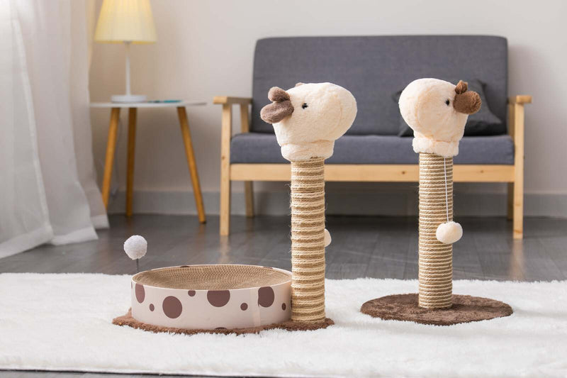 Furbulous Giraffe Cat Scratching Post Sisal Vertical Cat Scratcher Toy - Classic Model