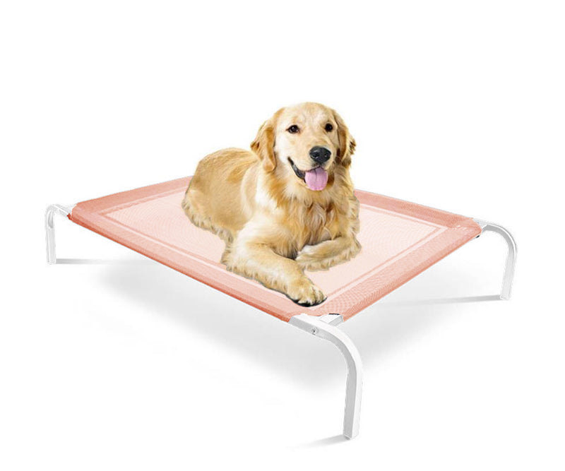 Furbulous Elevated Cooling Pet Bed Steel Frame Trampoline Indoor Outdoor Pets Dogs Medium - Pink