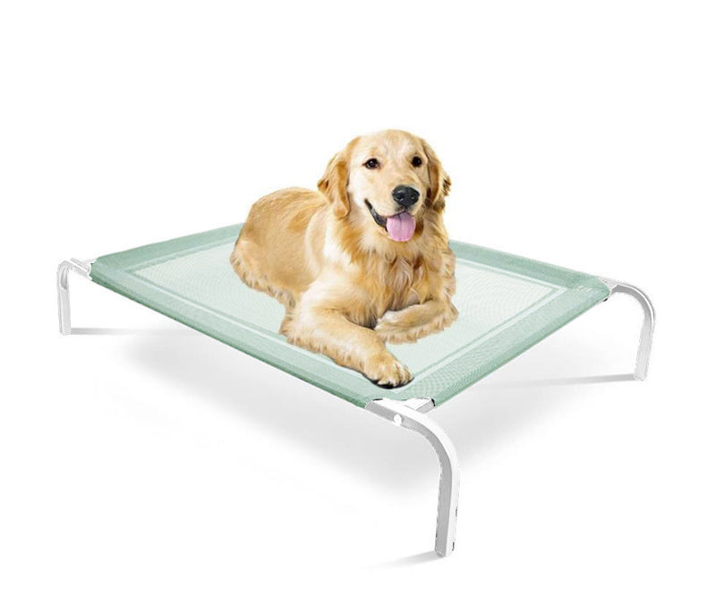 Furbulous Elevated Cooling Pet Bed Steel Frame Trampoline Indoor Outdoor Pets Dogs Large - Mint