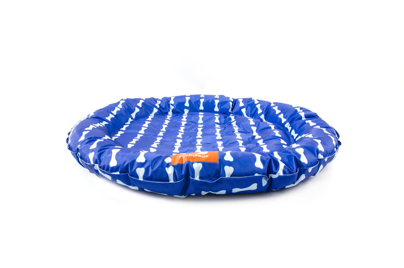Furbulous 75cm Round Pet Cooling Bed Dog or Cat Non-Toxic Cooling Mat for Summer - Blue