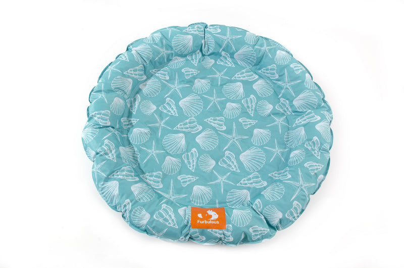 Furbulous 86cm Round Pet Cooling Bed Dog or Cat Non-Toxic Cooling Mat for Summer - Green