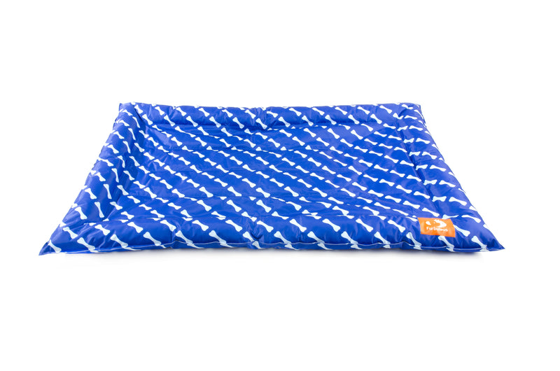 Furbulous Pet Cooling Bed Dog or Cat Non-Toxic Cooling Mat for Summer Rectangular 64cm x 76cm - Blue