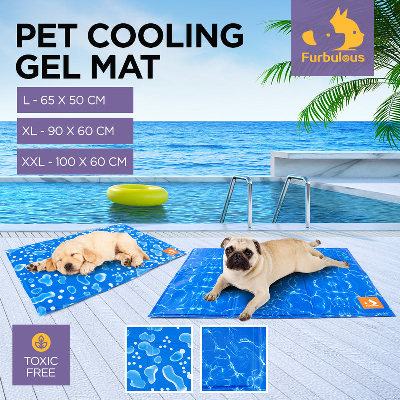 Furbulous Waterdrop Style Pet cooling Mat  - Large - 65cm x 50cm