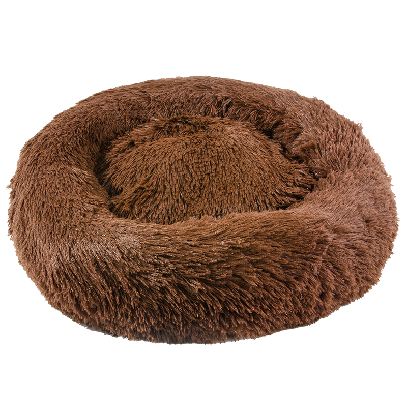 Furbulous Calming Dog or Cat Bed in Brown - XXLarge - 100cm Diameter
