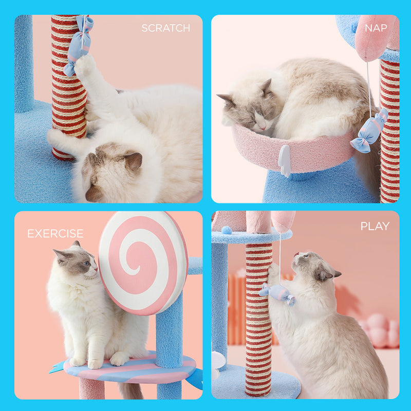 Furbulous 1.52m Lollipop Style Cat Tree Tower & Scratching Post