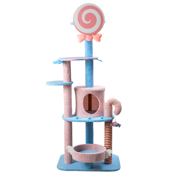 Furbulous 1.35m Lollipop Style Cat Tree Tower & Scratching Post