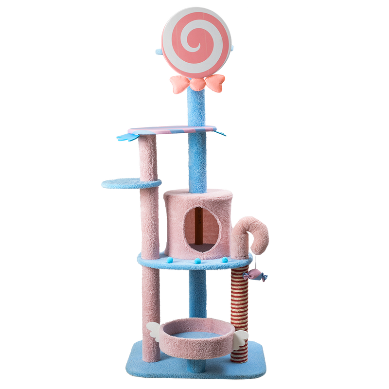 Furbulous 1.35m Lollipop Style Cat Tree Tower & Scratching Post