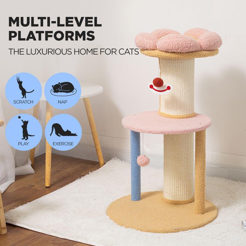 Furbulous 86cm Cat Tower Climbing Tree and Multi Level Scratching Post Circus Style