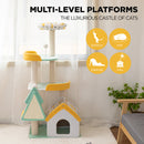 Furbulous 1.3m Cat Tree Tower & Scratching post with Cooling Straw Mat - Fairy Land