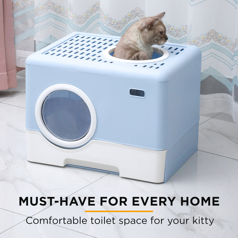 Furbulous Camera Shape Anti-Splashing Enclosed Cat Drawer Litter Box