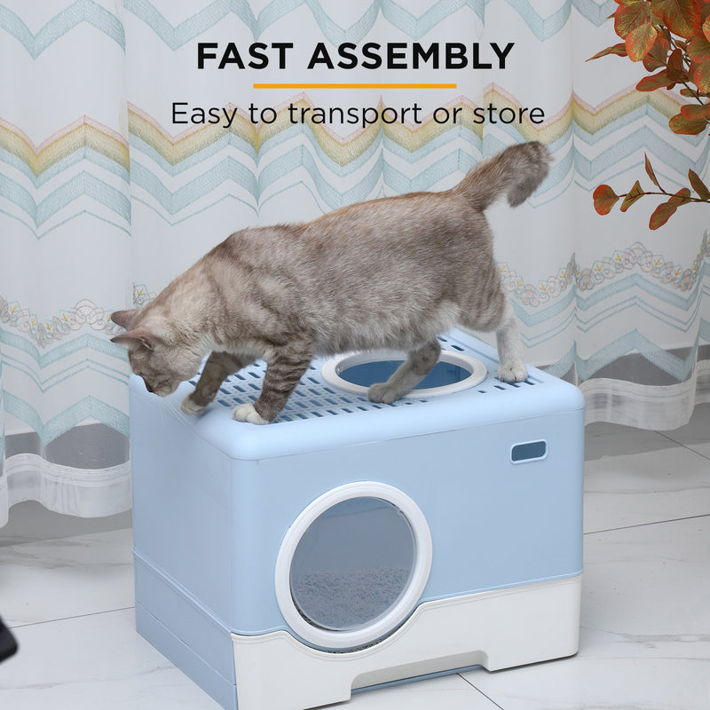 Furbulous Camera Shape Anti-Splashing Enclosed Cat Drawer Litter Box