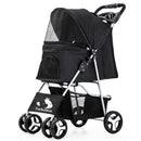 Furbulous Pet Stroller 4 Wheel Foldable Dog Pram Large Cat Travel Carrier