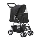 Furbulous Pet Stroller 4 Wheel Foldable Dog Pram Large Cat Travel Carrier