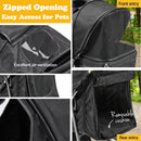 Furbulous Pet Stroller 4 Wheel Foldable Dog Pram Large Cat Travel Carrier - Grey