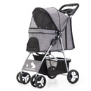 Furbulous Pet Stroller 4 Wheel Foldable Dog Pram Large Cat Travel Carrier