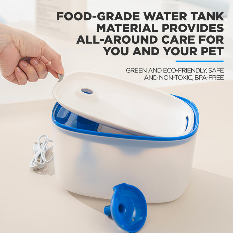 Furbulous 2.5L Cat Water Fountain, Automatic Pet Drinking Fountain Dispenser