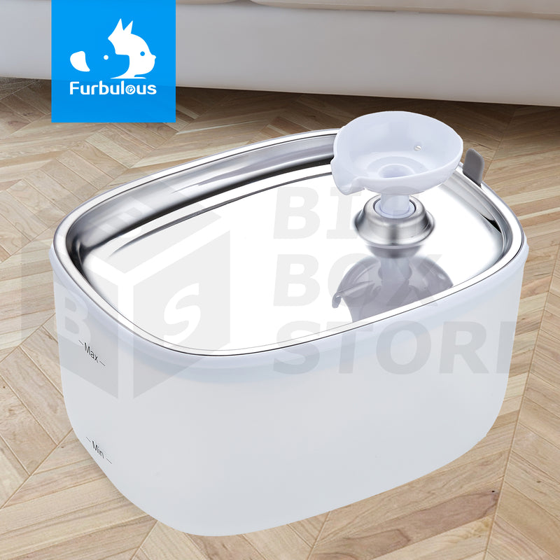 Furbulous 2.5L Cat Water Fountain, Automatic Pet Drinking Fountain Dispenser