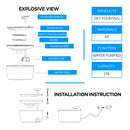 Furbulous 2.5L Cat Water Fountain Filter Replacement - 1pc