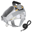 Furbulous No Pull Dog Harness Adjustable Pet Harness Reflective Explosion-proof Shock Dog Harness with 1.5m Lead