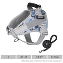 Furbulous No Pull Dog Harness Adjustable Pet Harness Reflective Explosion-proof Shock Dog Harness with 1.5m Lead