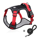 Furbulous Tactical Dog Harness Adjustable No Pull Pet Harness Reflective Working Training Dog Harness with 1.5m Lead