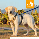 Furbulous Tactical Dog Harness Adjustable No Pull Pet Harness Reflective Working Training Dog Harness with 1.5m Lead - Khaki Medium