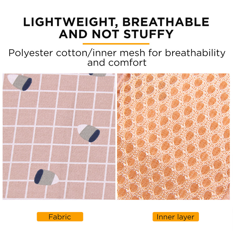 Furbulous No Pull Cat Small Dog Harness and Lead Set Adjustable Reflective Step-in Vest Harnesses Mesh Padded Plaid Escape Proof Puppy Jacket - Grey Large