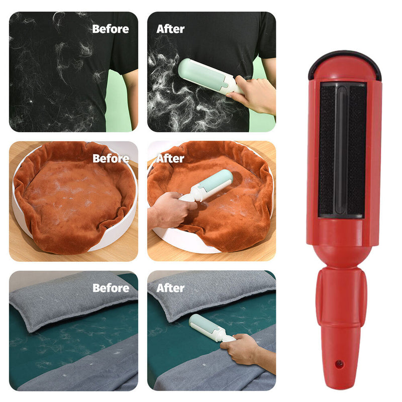 Furbulous Pet Hair Remover Roller Self Cleaning Hair Remover Fur Removal for Dog and Cat - Red