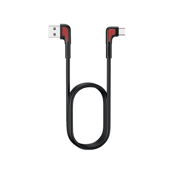 REMAX Fast Charging Data Cable 90 Degree elbow USB to Type C 5A - Black