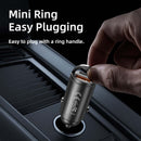 REMAX QC PD 45W Dual Port USB & Type C Fast Charging Aluminium Car Charger - Black