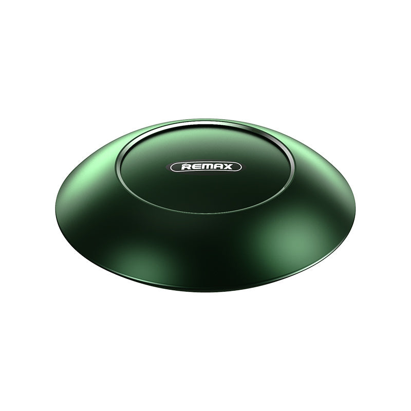 Mini Car Aroma Oil Diffuser Air Freshener Purifier Aluminum Disk Shape - Green
