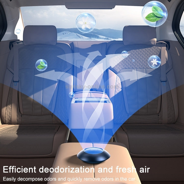 REMAX Mini Car Aroma Oil Diffuser Air Freshener Purifier Aluminum Disk Shape - Grey