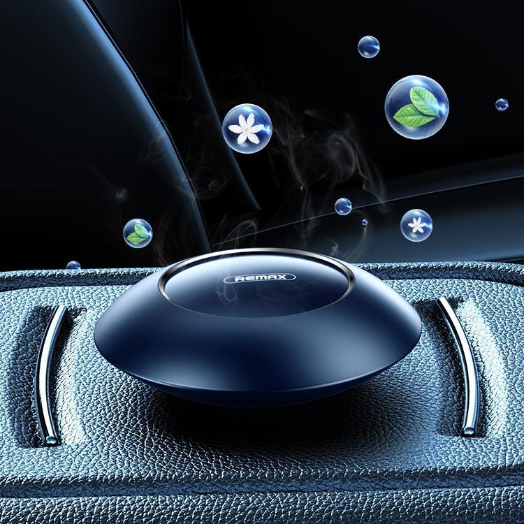REMAX Mini Car Aroma Oil Diffuser Air Freshener Purifier Aluminum Disk Shape - Blue