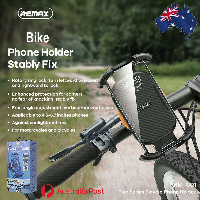 REMAX Bike Phone Holder Handlebar Mount 3600 Rotation for Mountain Bicycle Motorcycle